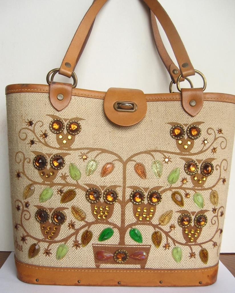 Vintage Enid Collins Original - Family Tree- Owl Handbag