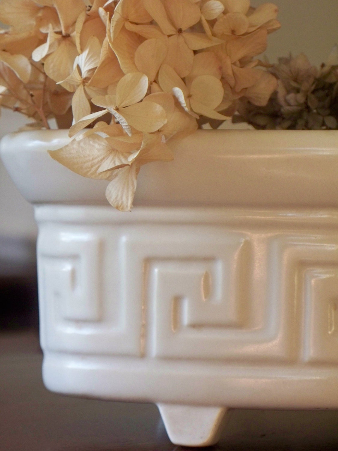 Vintage Red Wing Pottery Greek Key Planter