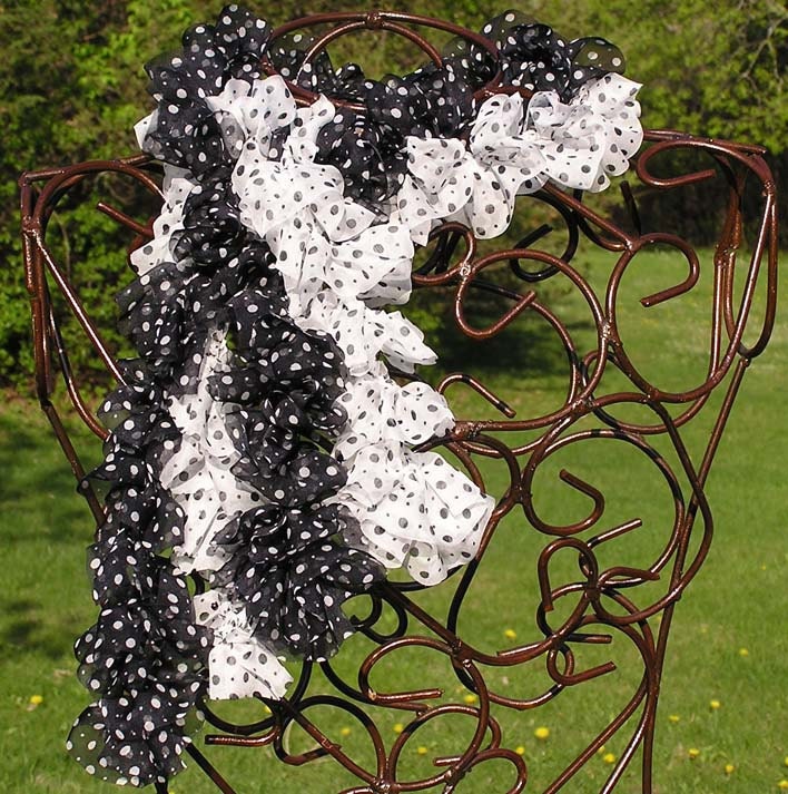Three Crocheted Fabric Scarves