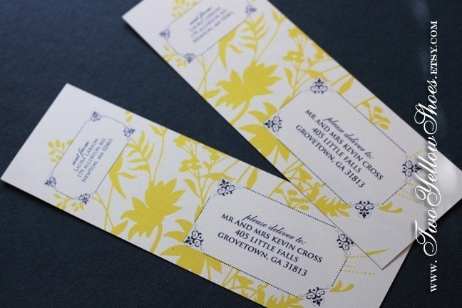 Digital Wildflower Envelope Label Wrap Template (Colors of Choice)