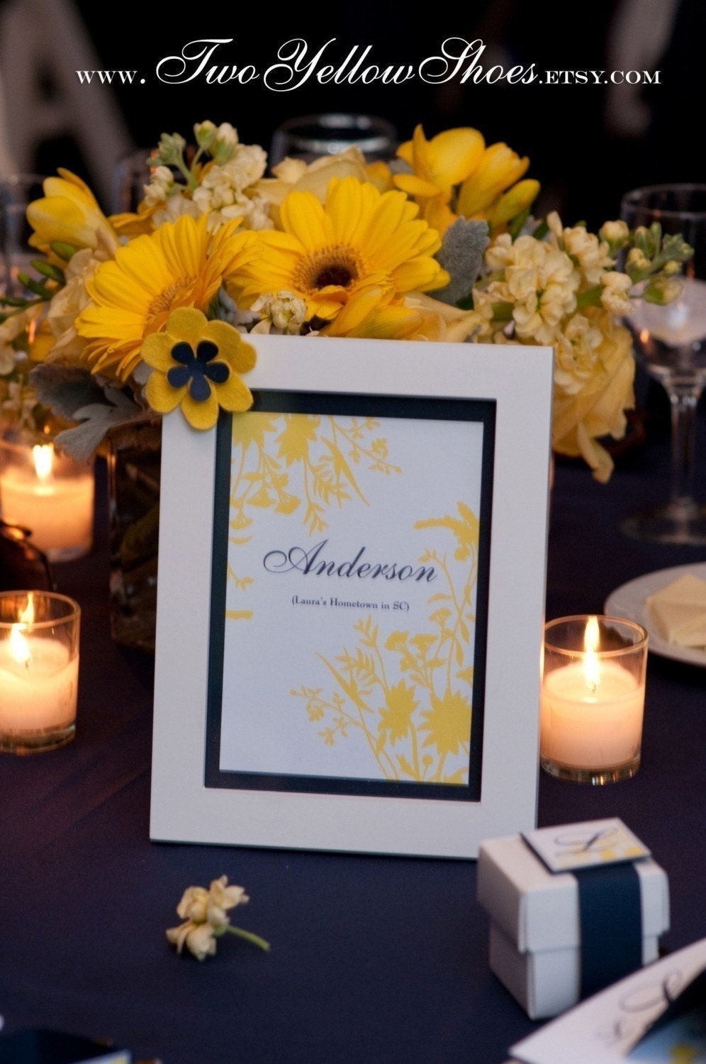 Digital Wildflower Reception Table Number Template (Colors of choice)