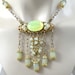 The Grand Duchess Necklace and Earrings with Yellow Glass Opal