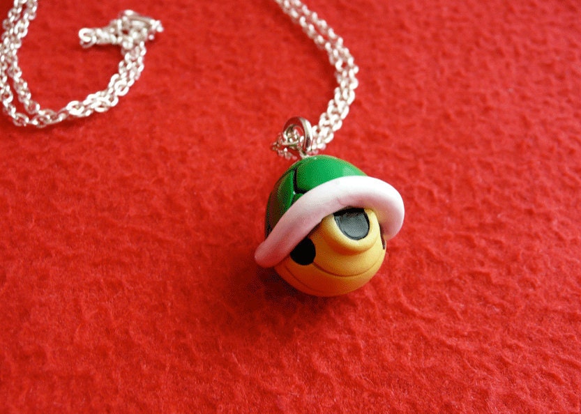 Super Mario 'Green Shell' pendant necklace
