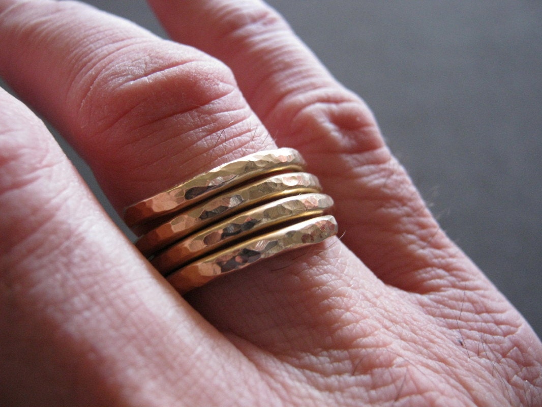 14K Gold Filled Hammered Ring