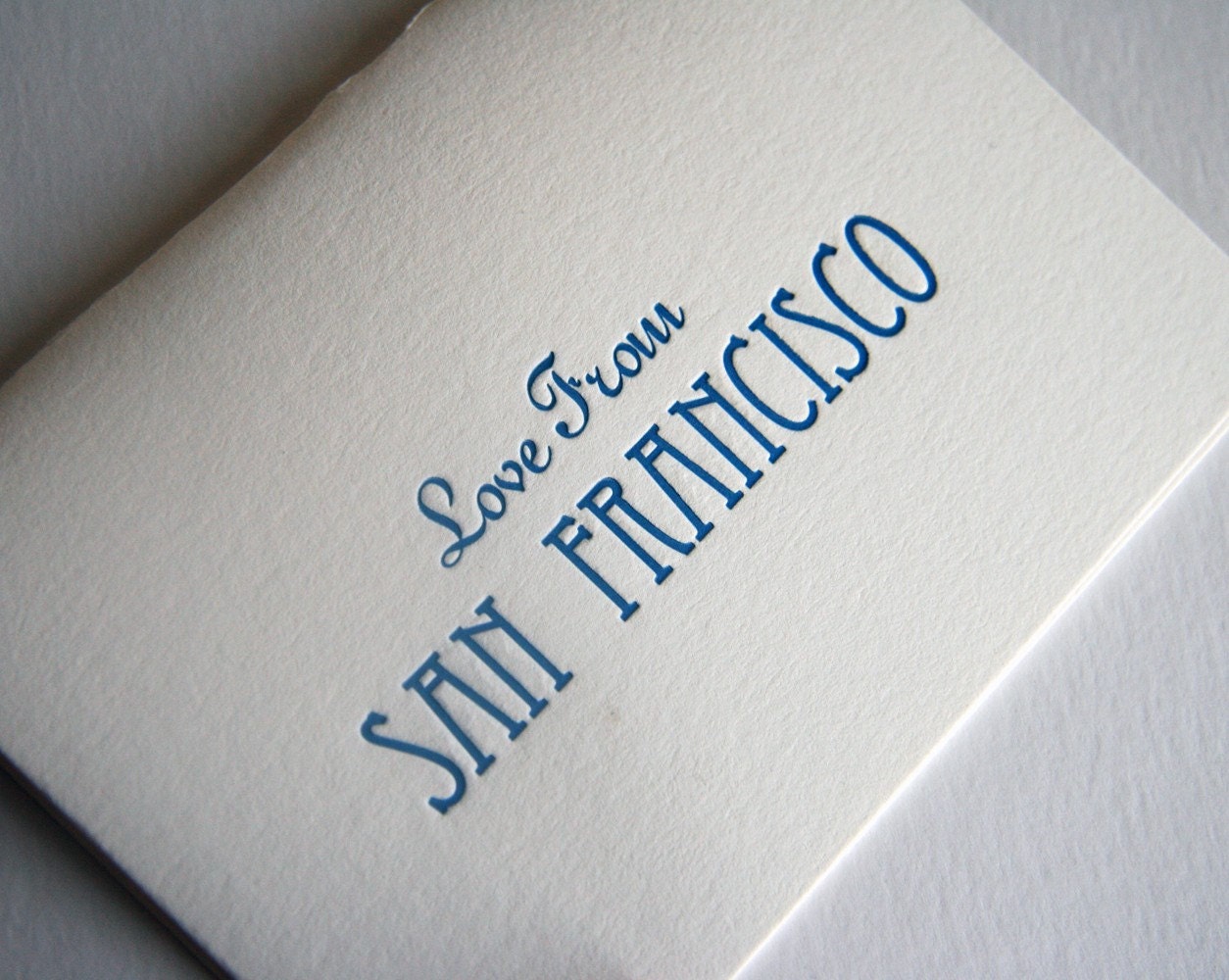 Love From SF - letterpress printed greeting card - SALE
