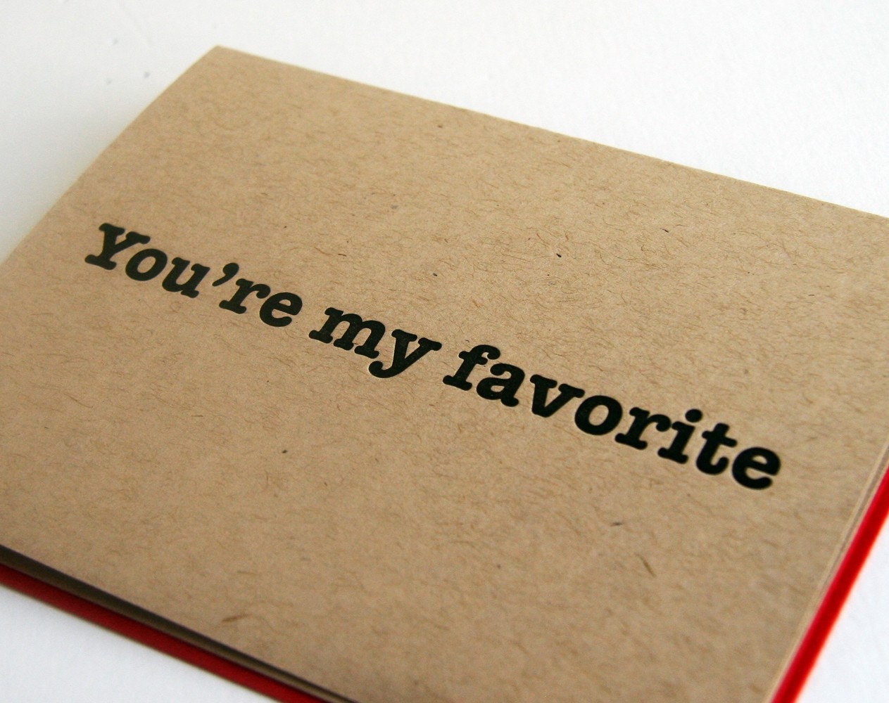 Valentine Card. I love you - Letterpress - My Favorite on Craft