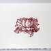 Lotus - letterpress printed greeting card - Blank inside