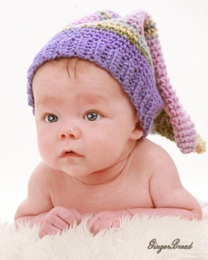 Jester Hat for newborn to 12months old Crochet Pattern PDF 283