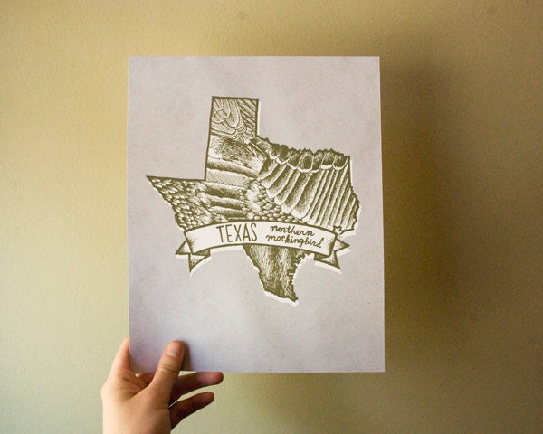 Texas State Bird 8 x 10 Print