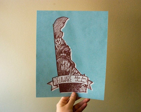 Delaware State Bird 8 x 10 Print