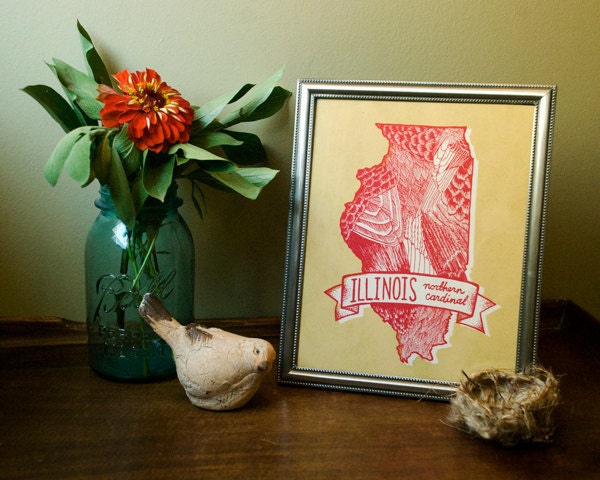 Illinois State Bird 8 x 10 Print