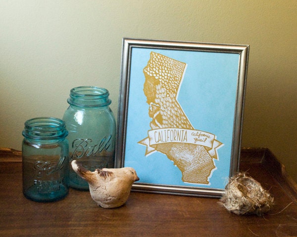 California State Bird 8 x 10 Print