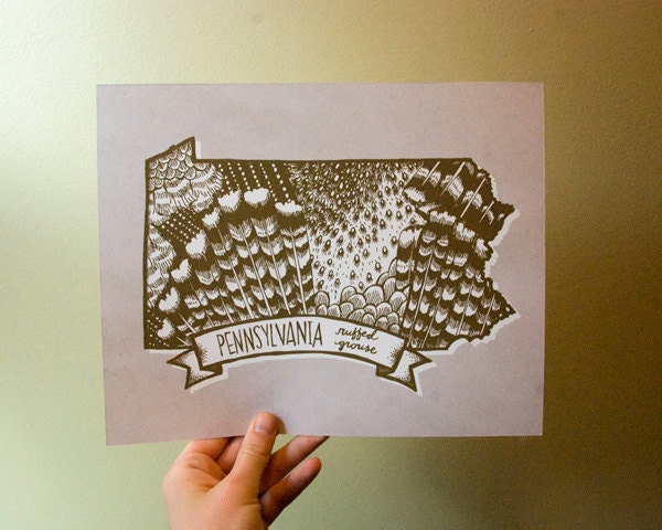 Pennsylvania State Bird- Ruffed Grouse 8 x 10 Print