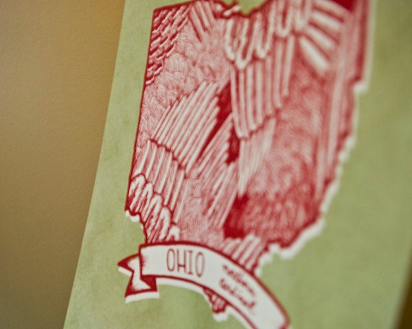 Ohio State Bird- Northern Cardinal 8 x 10 Print