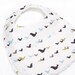 Birds on a Line- Infant or Toddler Bib - ADJUSTABLE snaps - REVERSIBLE