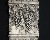 Grapes  Ceramic Pottery Porcelain Fruit Sculpture Tile