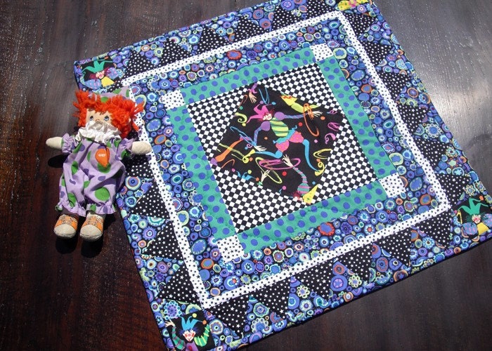 Blue/Green Jester Wall Hanging SALE