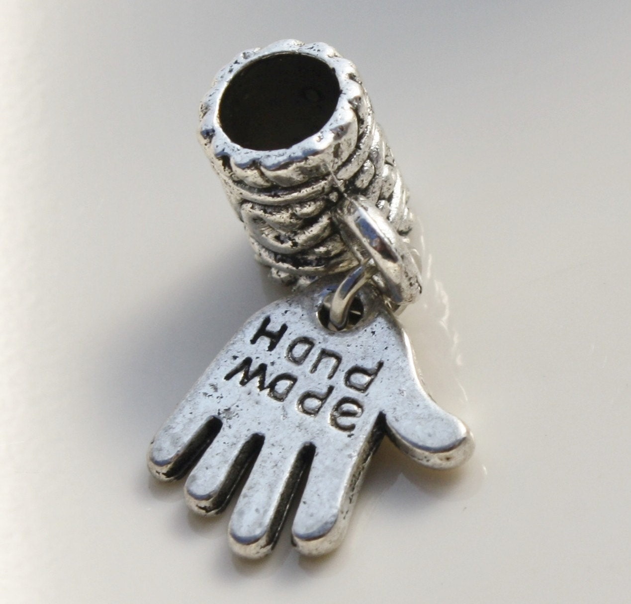 Hand with Hand Made Charm Dangle - Fits most european bracelets like pandora, troll, chamilia and biagi (1) ID
