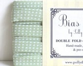 Soft Green Polkas- 3 Yards Bias Tape from the Simple Collection