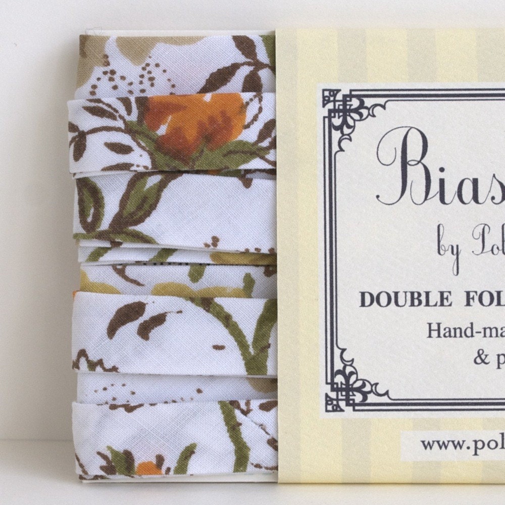 Warmest Rose Garden- 3 Yards Bias Tape from Vintage Sheeting