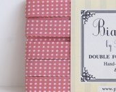 Pink with White Polkas- 3 Yards of Bias Tape from the Simple Collection