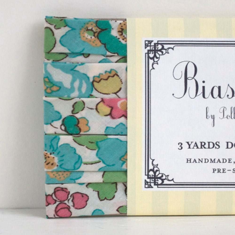 Betsy Blue- 3 Yards Bias Tape from Liberty of London Cotton Lawn