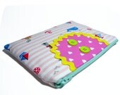 Little ocean stripes bibbed pouch