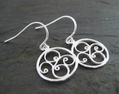 Irene Earrings - Sterling Silver Filigree Swirls