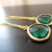 Kyle Earrings in Emerald and Gold