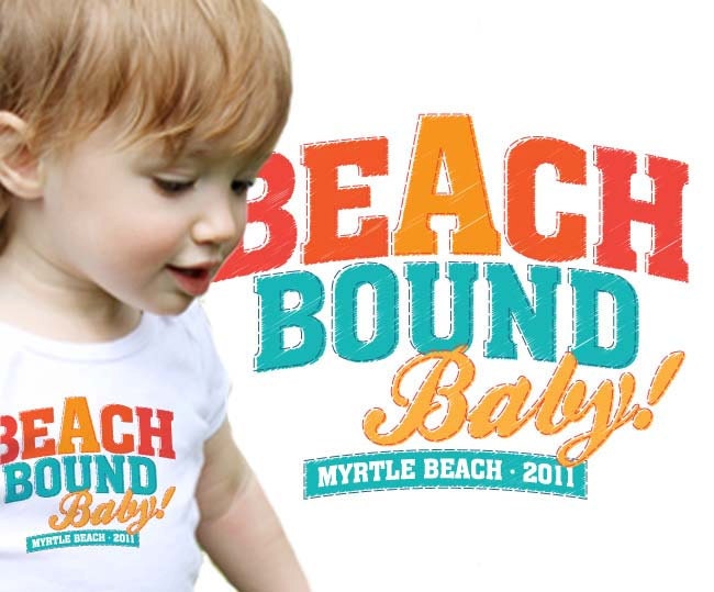 Beach Bound Baby - Personalized Bodysuit or Tee