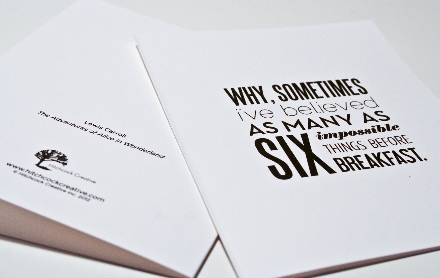 Typography Quotation Notecard / Alice in Wonderland