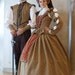 Tan Handbeaded Tudor Renaissance Elizabethan Court Gown Outfit with 5 pieces SALE