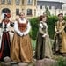 CUSTOM Tudor Court Renaissance High Collared Riding Dress Outfit Costume- 4 pieces include 2 skirts, jacket and hat