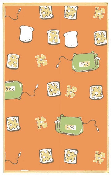 Heather Ross, Munki Munki, CHEESE TOAST in Flannel, 1 Sleeve