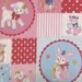 Japanese, ATSUKO MATSUYAMA, Nursery Baby Animals Patchwork, 30's Collection, 3/4 Yard