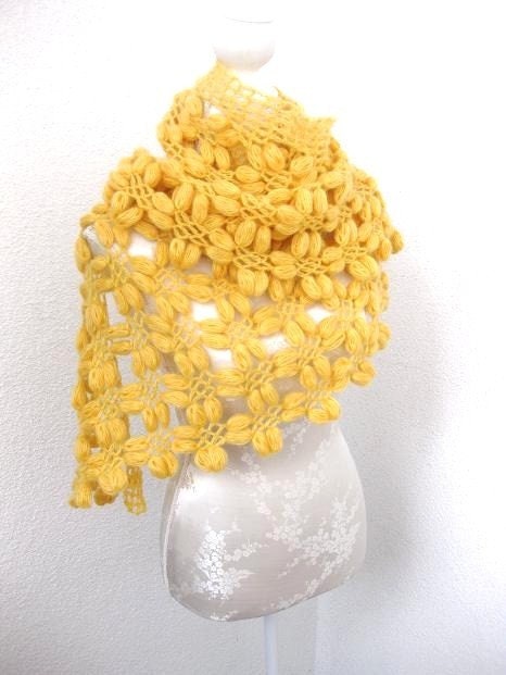 PDF CROCHET PATTERN pattern for scarf, shawl, Bean Shawl