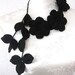 Elegance pure, Crochet Jewelry, Necklace in Black, Crocheted, Fall, Harvest, Handmade, Jewellery