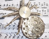 Spider Brooch - OOAK Unique Steampunk Gothic Clockwork Neo Victorian Victoriana Jewellery