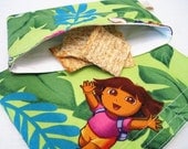 Dora Reusable Sandwich and Snack Bag Set
