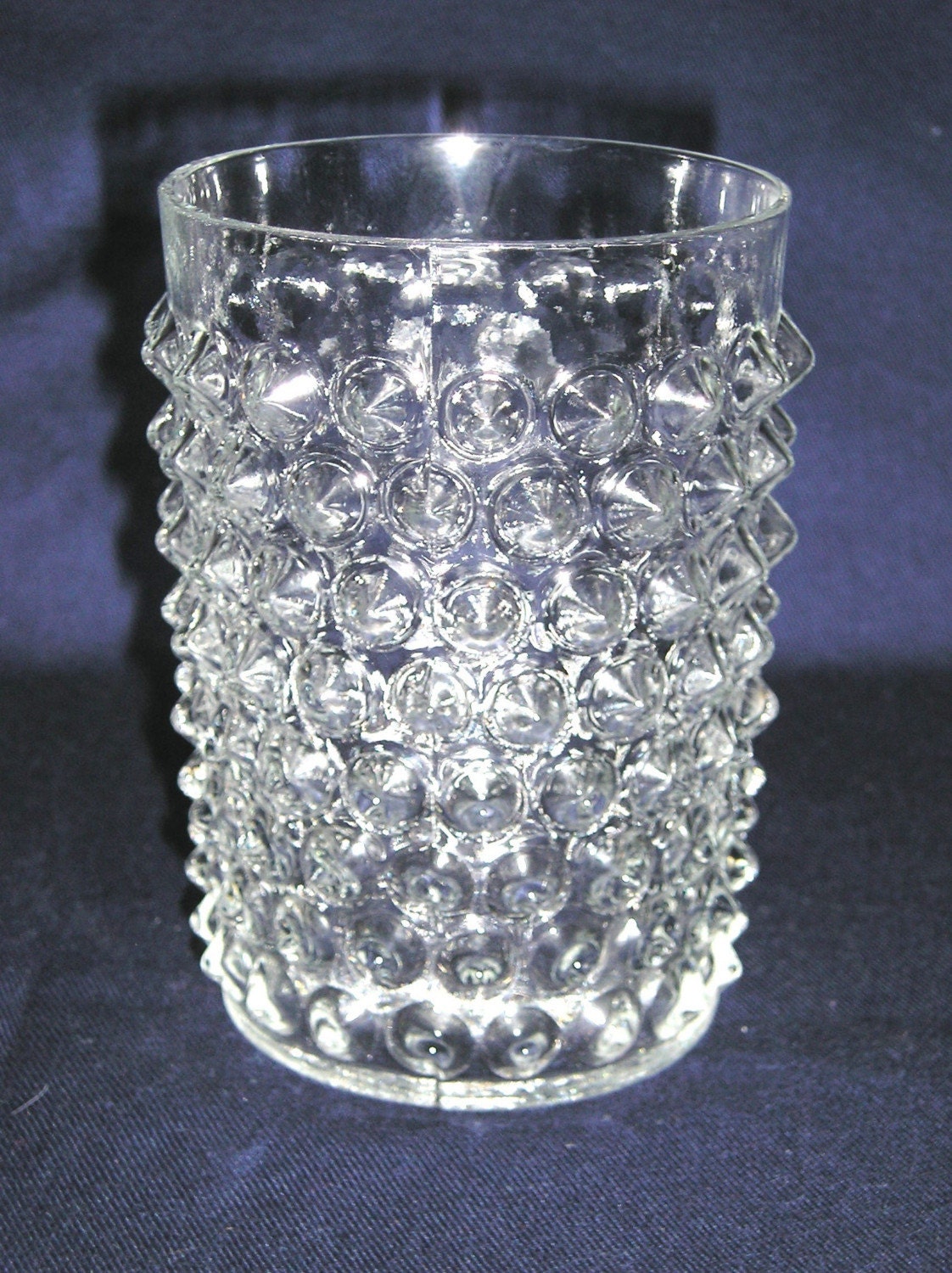 Vintage Clear Hobnail Tumblers by Hocking Glass by MothersVintage