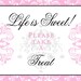 Damask Wedding Reception Candy Buffet and Wedding Favor Sign