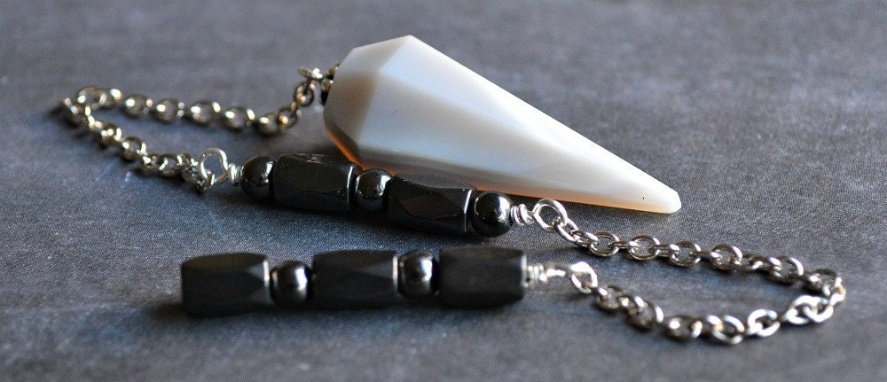 Carnelian & Hematite Pendulum - Luna Series, Super Dark New Moon
