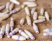 Vintage Mimeograph Paper Beads