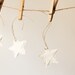 Handmade Paper Gift Tags, Cinnamon Mint Stars, Set of 6