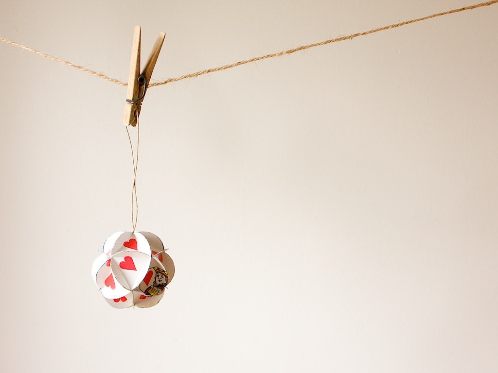 Queen of Hearts Geometric Ornament-Valentine's Day Decor