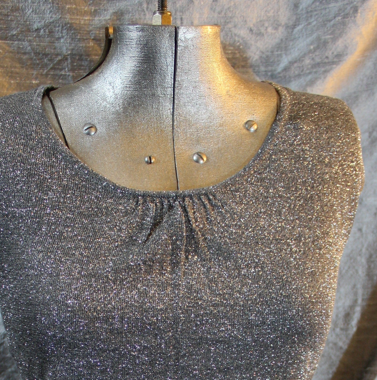 SPRING SALE - Vintage Silver Tank Top - Large