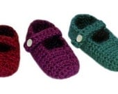 Baby Mary Jane Slippers (3 sizes) - PDF Crochet Pattern - Instant Download