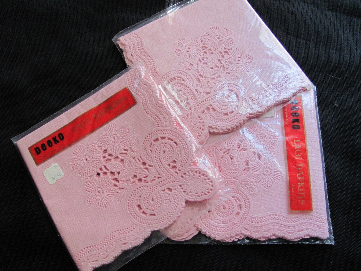3 Packages of Pink Paper Lace Napkins Unused by LuvMeTwoTimes