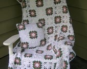 Granny Square Rose Afghan