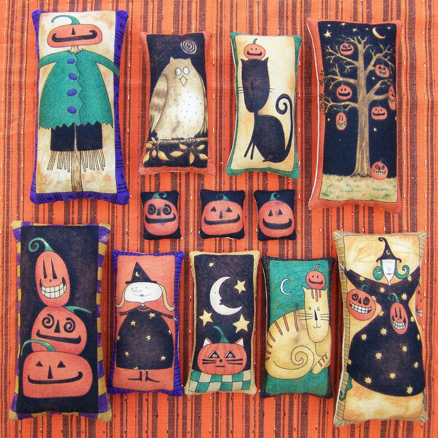Primitive Halloween Bowl Filler Ornies Tucks